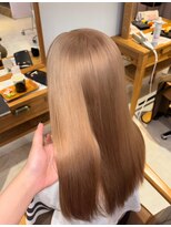 ヘアーメイクブランニュー セントラル 西大寺店(hair make Brand new central)&nbsp;透明感ミルクティーベージュハイトーンロング髪質改善ブリーチ