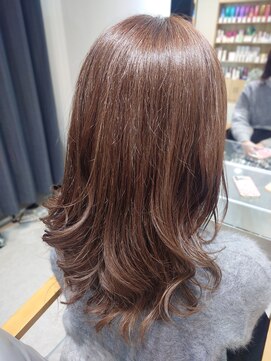 ブリーチなし透明感スタイル