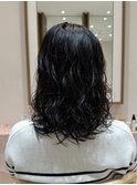 くるくるパーマ/ハードパーマ/ニュアンスパーマ/黒髪スタイル/