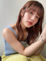 アニー(ANY)&nbsp;オレンジカラー　ミディアム　波巻き