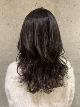 エイト 上野店(EIGHT ueno) 艶ブラウン×外ハネミディ