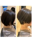 美シルエットショートボブ