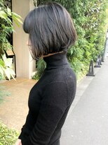 【SHARON原宿】大人可愛い小顔前下がり丸みショートボブ