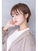 【LANY 横浜】耳かけコンパクトショート×くすみグレーブラウン