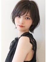 ルエ(rue)&nbsp;大人可愛い20代30代40代小顔ウルフレイヤーボブ丸みショートボブ