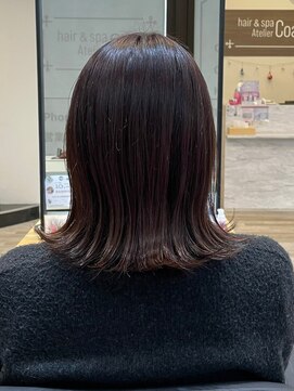 アトリエコア(Atelier Coa) 髪質改善トリートメントミルクティーベージュカラーくびれヘア