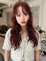 シティ(sity.)&nbsp;ブリーチなしカラー　ワインレッド　レイヤー　暖色系カラー