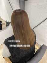 ビーヒアナウ N゜03 金沢駅西店(BE HERE NOW)&nbsp;ブリーチなし/ハニーミルクベージュ