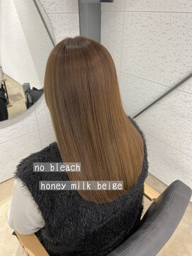 ビーヒアナウ N゜03 金沢駅西店(BE HERE NOW) ブリーチなし/ハニーミルクベージュ