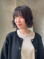 テトヘアー(teto hair)&nbsp;ミニボブ　パッツン　ボブパーマ　ふわふわ　スパイラル　ボブ