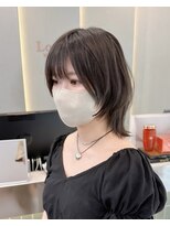 ロンドリゼル 札幌(Lond RiseL) オリーブグレー/前髪/ボブ/マロンベージュ/レイヤーカット/小顔