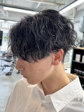 エデアンホンテン メンズサロン(EDEAN 本店 (旧:EDEAN 上通)) 熊本ツイストスパイラル波巻きシャドウセンターパート美容室