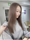 イメチェン/ピンクベージュ/アンブレラカラー/前髪/渋谷