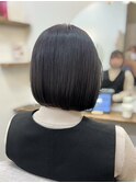 ラベンダーグレージュ×ボブ