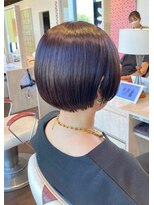 アース 会津若松店(HAIR&MAKE EARTH)&nbsp;耳下ラインの切りっぱなしミニボブ