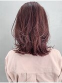 ピンクラベンダー_オリーブカラーハイライトカラー_ba305931