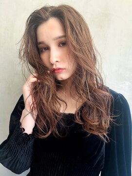 アルバム 銀座(ALBUM GINZA) ゆるふわロング_ピンクベージュボブルフクールショート_58211