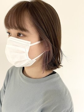 リンクバイアーバン(link by urban.) 【link】イヤリングペールパープルandミニボブ　＊堀場＊