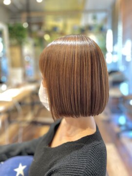 グッドネイバーズ 流山おおたかの森店(GOOD NEIGHBORS) プラチナ縮毛矯正で作るまとまるボブ。