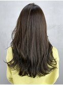 オリーブロング_外ハネボブセクションカラー_ba362211
