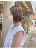 カノエ(canoe)&nbsp;ボブ/切りっぱなし/髪質改善縮毛矯正/髪質改善/韓国風/韓国ヘア