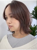 外ハネ_丸み_ピンクブラウン_髪質改善/20代30代40代