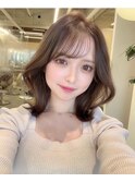 韓国ヘア/ミディアムヘア/くびれヘア/