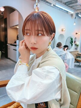 シビバイレボ(CIBI by revo) 地毛風カラー/ナチュラルレイヤーカット/ショートボブ[船橋]