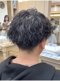 アッシュブラック/カルマパーマ/ベリーショート/鎌取/中村郁未