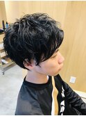 メンズ 黒髪ショート