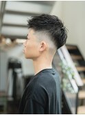 格闘家風フェードカットスタイル