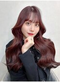 韓国ヘアレイヤーカット顔周りカットブリーチなしダブルカラーA