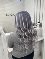 ウィステル&nbsp;ラベンダーグレーにホワイトハイライト【こーき】