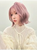 【amoretto_ yu-ka.】淡色ピンク. / ボブカット