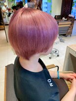ヘアリゾート粋 ティガ 池袋店(tiga)&nbsp;ブリーチカラー/シャイニーピンク/ショートカット