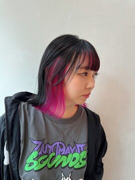 アルカンシエル(Arc-en-ciel) インナーカラー/切りっぱなし/デザインカラー