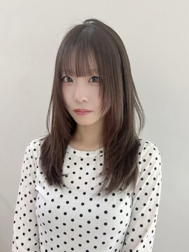 サンク 原宿 表参道(cinq) ★ロングレイヤーカットロングウルフカットミルクティーベージュ