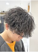 波巻きパーマ