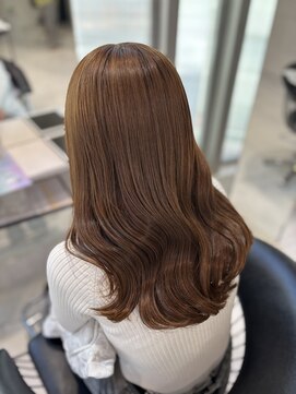 フォルテ 横浜店(FORTE) ブリーチなしダブルカラー/髪質改善/ヘーゼルベージュ