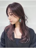 顔周りレイヤー韓国ヘア大人ガーリー 似合わせカット_ba575571