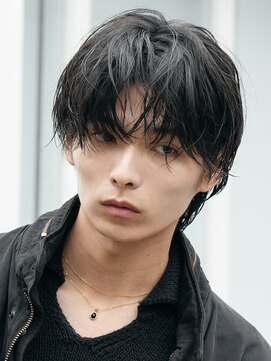 フィフス 大分(fifth) 大分ゆるめルーズパーマメンズカット微分けセンターパートウルフ