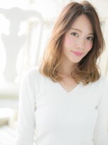 大波純一美容室パーティハン&nbsp;大人ガーリーゆるふわコテ巻き風パーマロブa小山10代20代30代