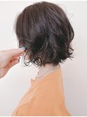 【morio 原宿】ひし形ボブデジタルパーマ ニュアンス外国人風