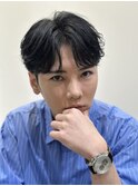men's/メンズ/ダウンパーマ/黒染め/韓国/ブルーブラック/池袋