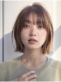 大人おしゃれ前髪あり外ハネボブ20代30代【AIN.表参道】川原大地