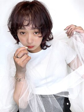 アイティー バイ アルバム 浦和店(IT by ALBUM) クシャウルフ_外ハネボブセクションカラーペールベージュ_8527