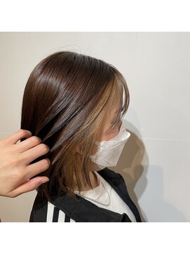 ネモヘアーワークス(nemo hair works) インナーカラー　フェイスフレーミング