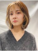 #レイヤーボブ #ミストバング #パールベージュ