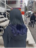 ダブルカラー　ブルー　ラベンダー