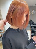ケアブリーチ/髪質改善/ウェットヘアデザインカラー顔周り韓国